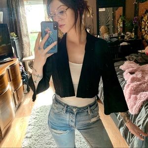 Calvin Klein Crop Bell Sleeve Cardigan